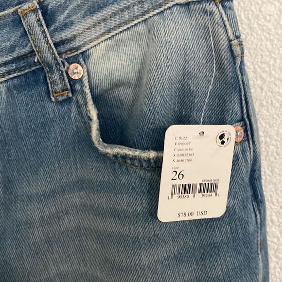 NWT- FREE PEOPLE- Maggie Mid Rise Straight Leg Jeans- Size 26/ US 2 - Picture 15 of 16